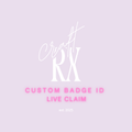 LIVE CLAIM Custom Name Tag